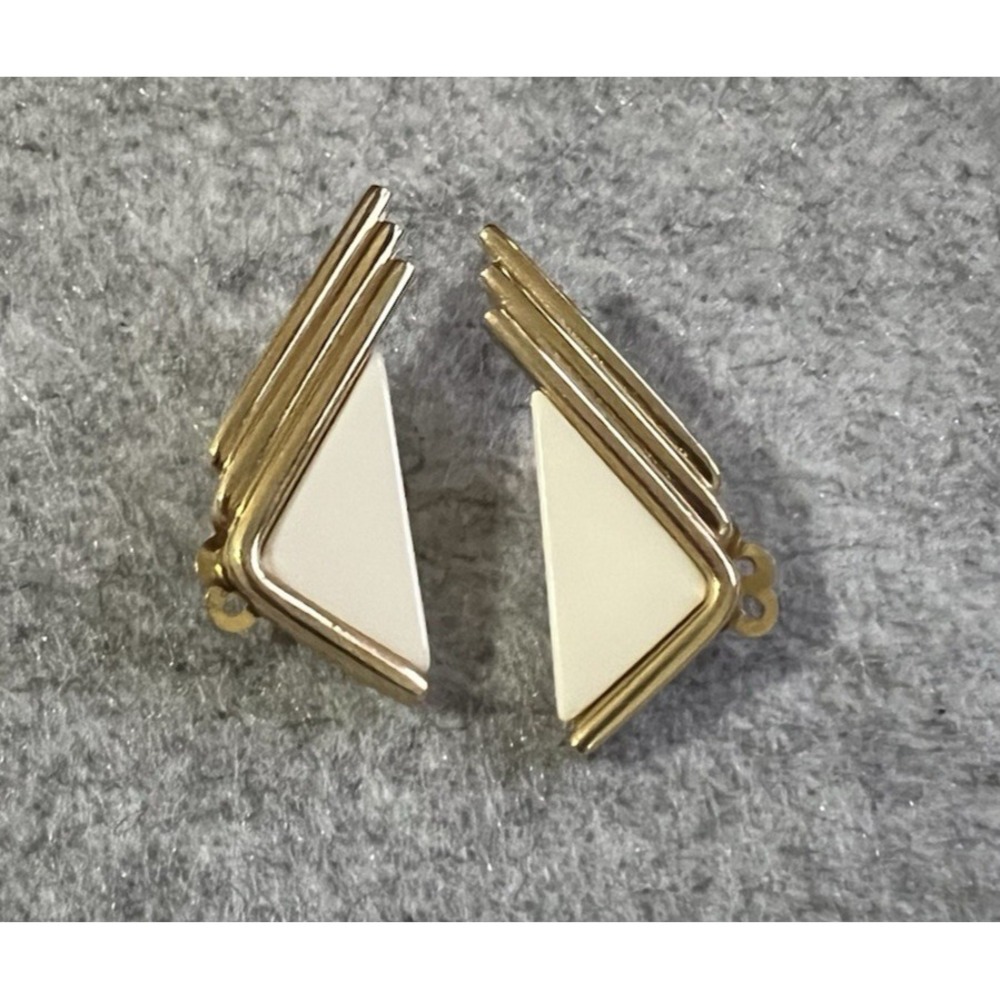 Vintage Givenchy Earrings Clip on geometric 1-1.55"